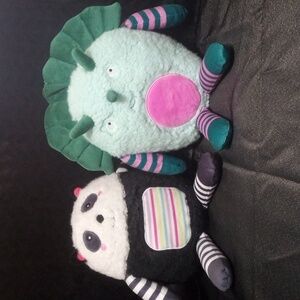 Set of 2 Aroma Home Plushies ~ Only One Scent Pak ~ Hug Dinosaur & Panda Plush